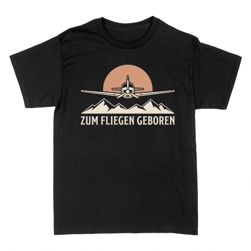 T-shirts: Zum Fliegen geboren Propellerflugzeug