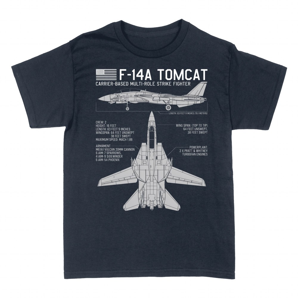 T-shirts: F-14A Tomcat Kampfjet Blaupause