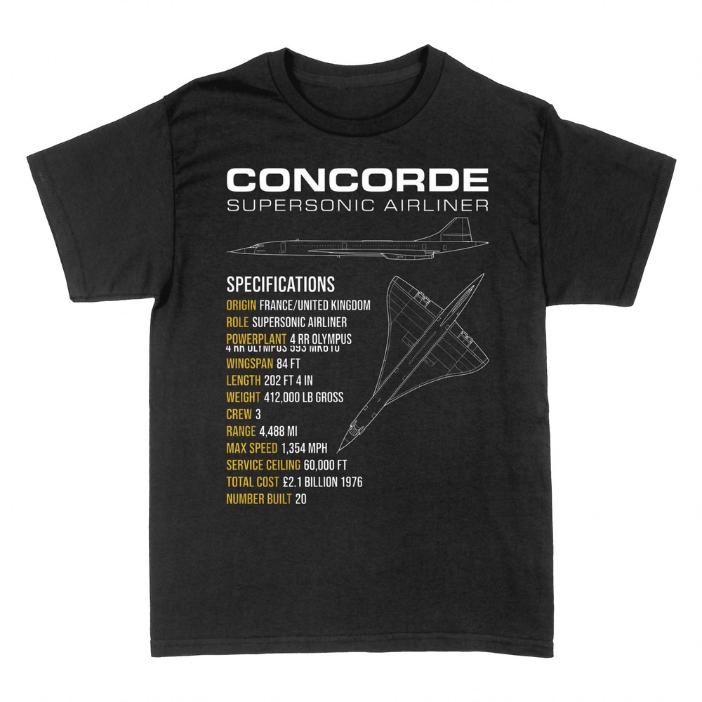 T-shirts: Concorde &Uuml;berschalljet Blaupause