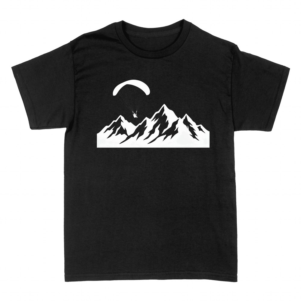 T-shirts: Gleitschirmflieger &uuml;ber Bergen