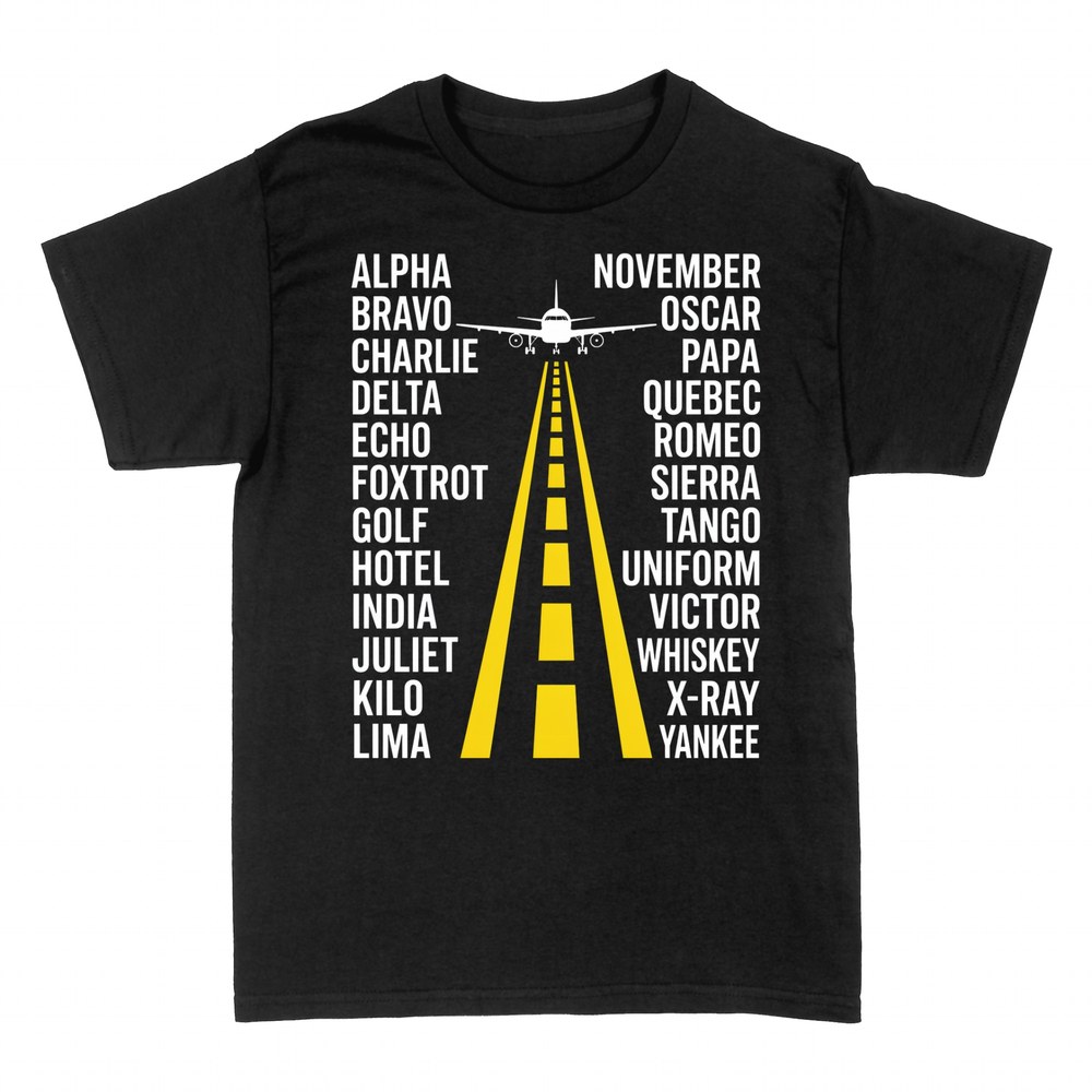 T-shirts: Piloten Buchstabieralphabet Flugzeug