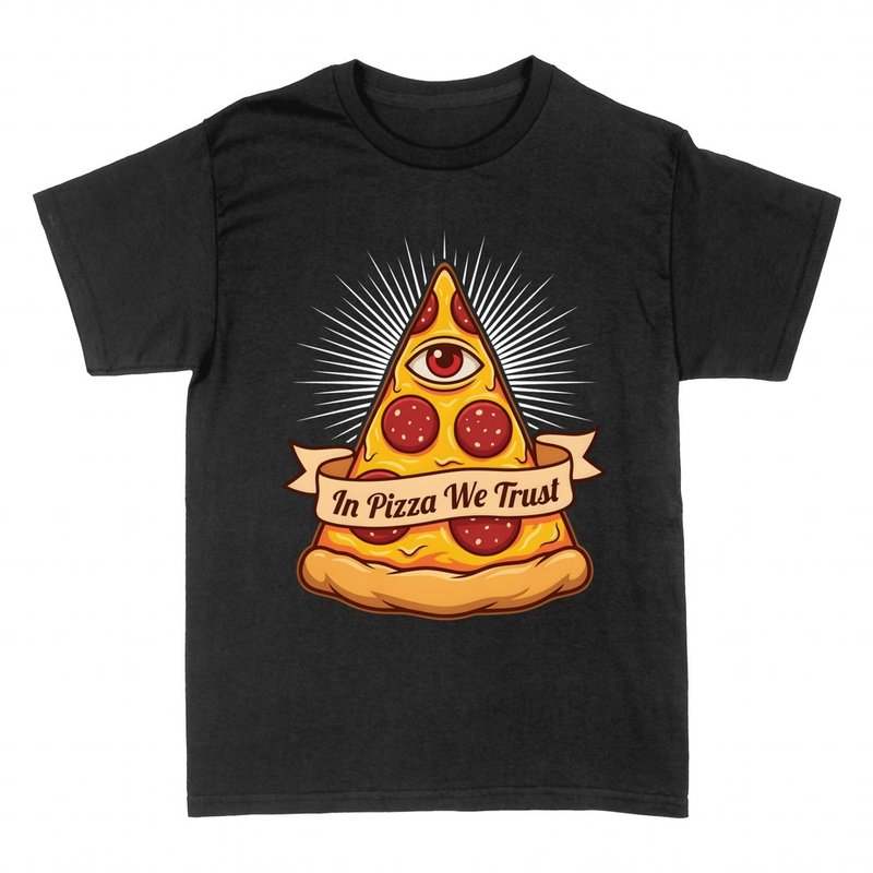 T-shirts: Pizzast&uuml;ck Illuminati-Auge