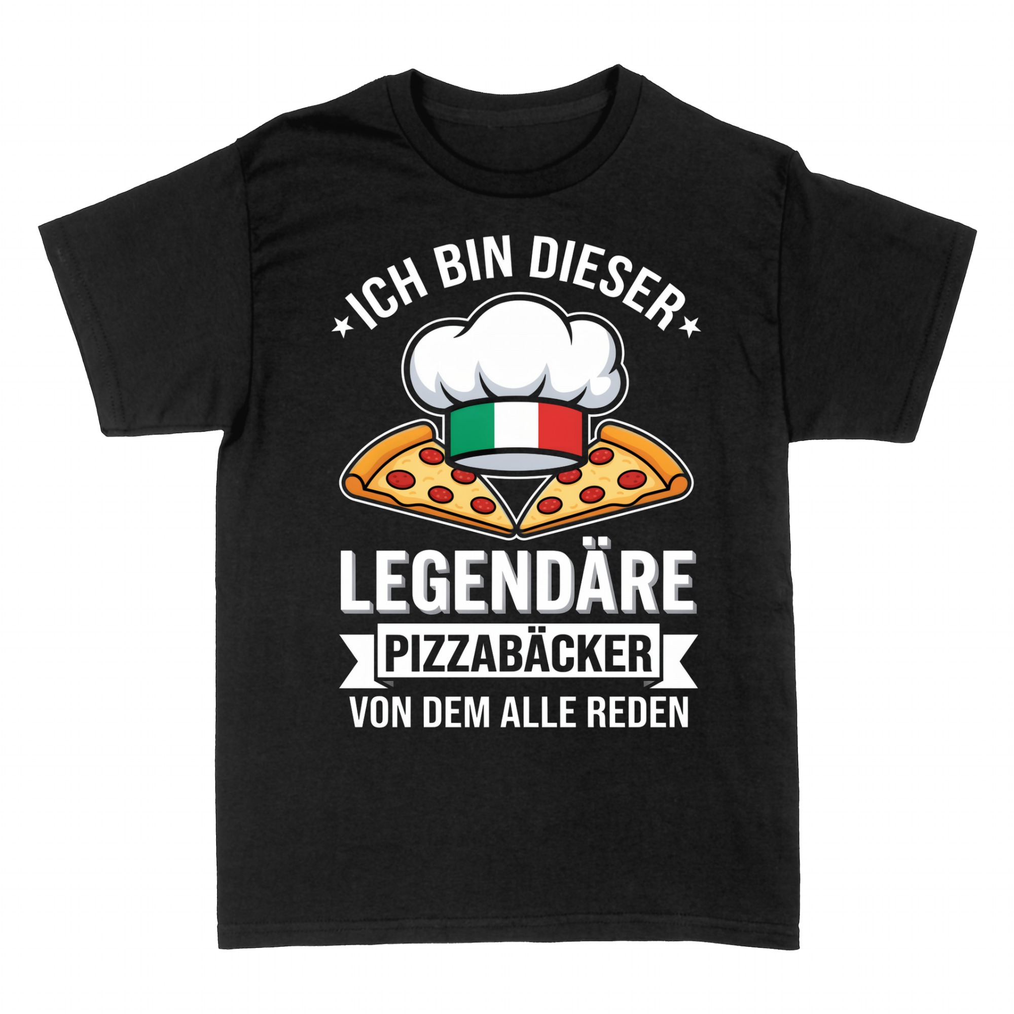 T-shirts: Legend&auml;rer Pizzab&auml;cker mit Kochm&uuml;tze
