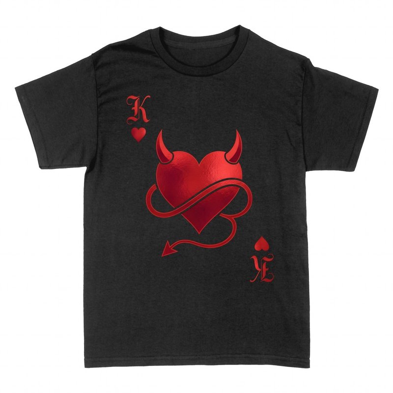 T-shirts: Herzk&ouml;nig Teufel mit H&ouml;rnern