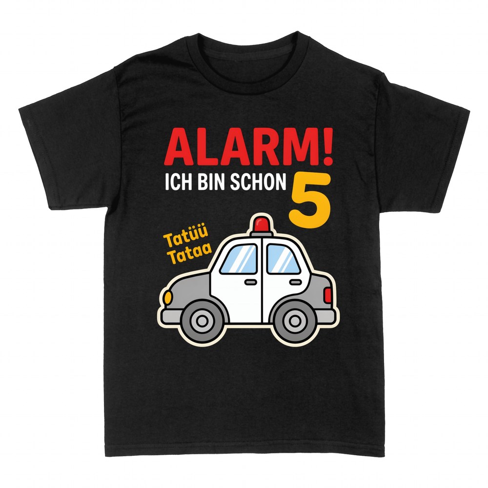 T-shirts: Alarm! Ich bin schon 5 Polizeiauto