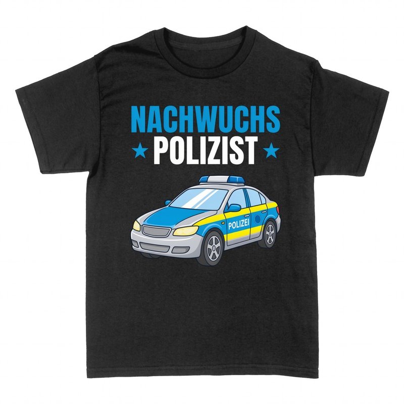 T-shirts: Nachwuchs Polizist mit Streifenwagen