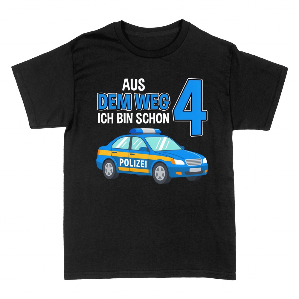 T-shirts: Aus dem Weg ich bin schon 4 Polizeiauto