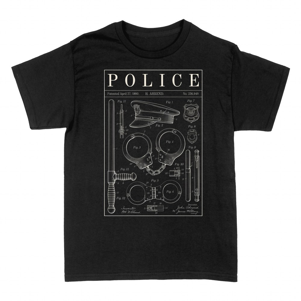 T-shirts: Polizei Patentzeichnung Vintage