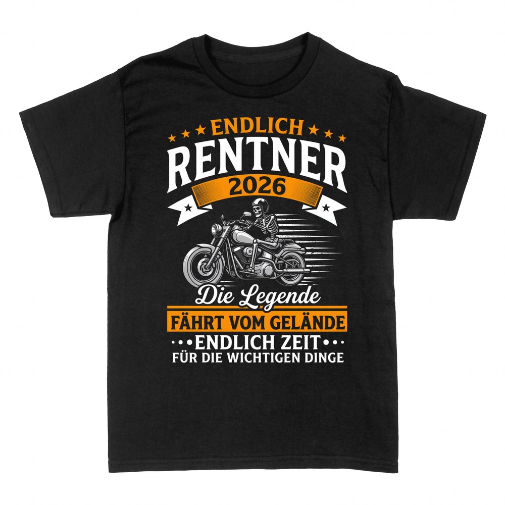 T-shirts: Endlich Rentner Motorrad-Skelett