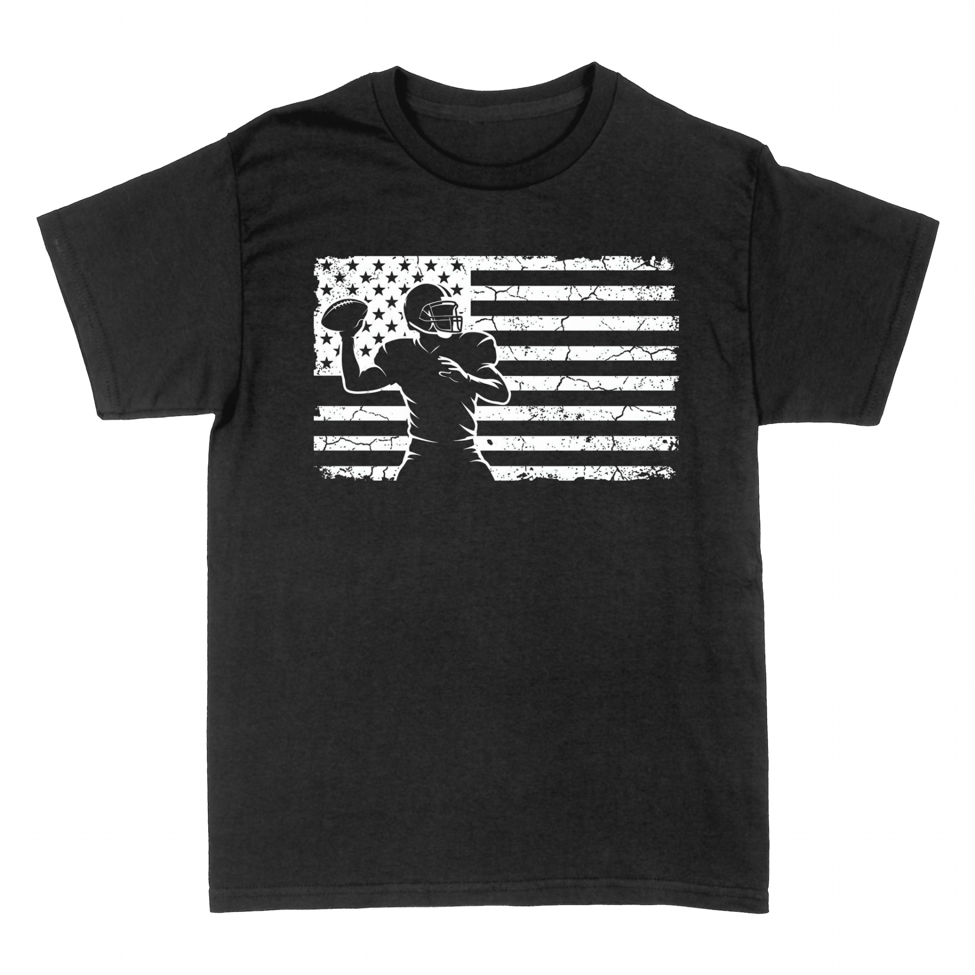 T-shirts: American Football mit USA-Flagge