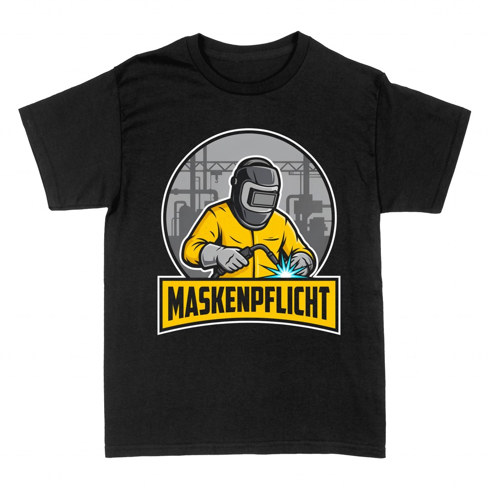 T-shirts: Maskenpflicht Schwei&szlig;er mit Schwei&szlig;helm