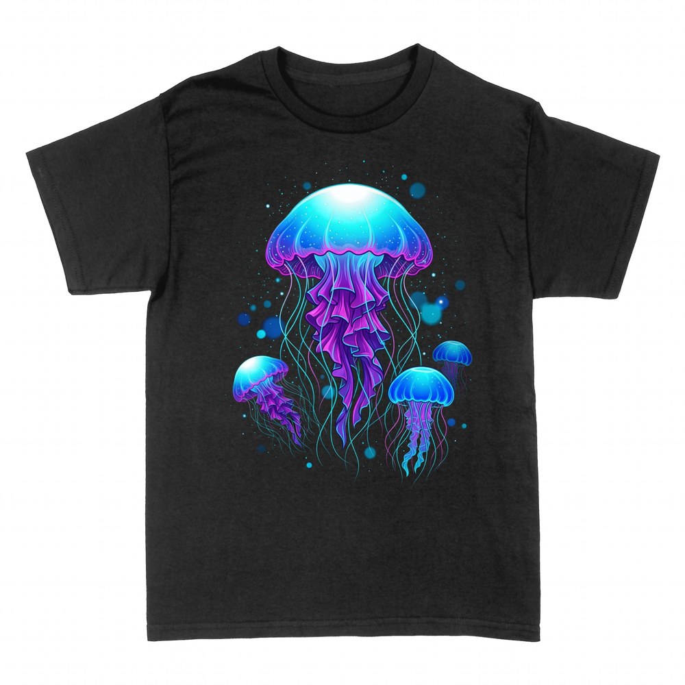 T-shirts: Biolumineszente Neon-Quallen
