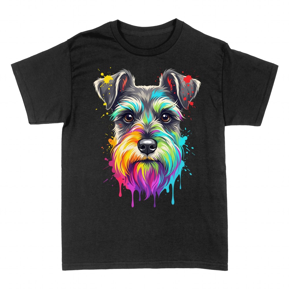 T-shirts: Bunter Aquarell Schnauzer