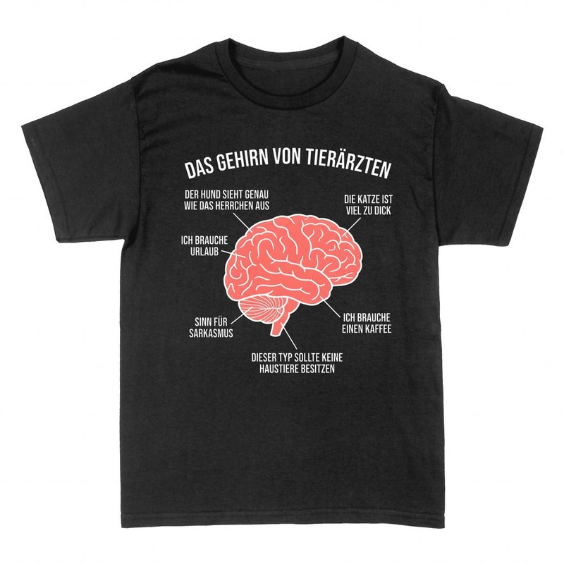 T-shirts: Gehirn von Tier&auml;rzten - Gehirndiagramm