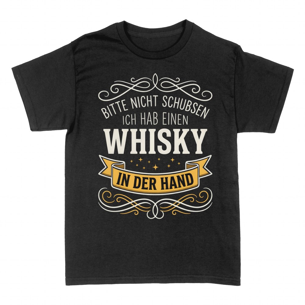 T-shirts: Bitte nicht schubsen Whisky in der Hand