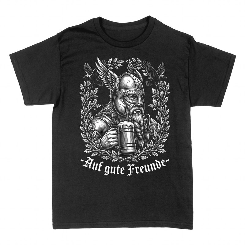 T-shirts: Wikinger mit Bierkrug Auf gute Freunde