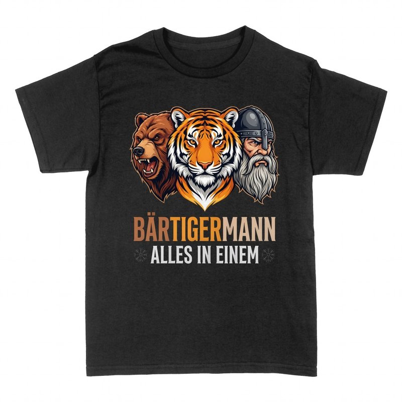 T-shirts: B&auml;rtiger Mann: B&auml;r, Tiger, Wikinger