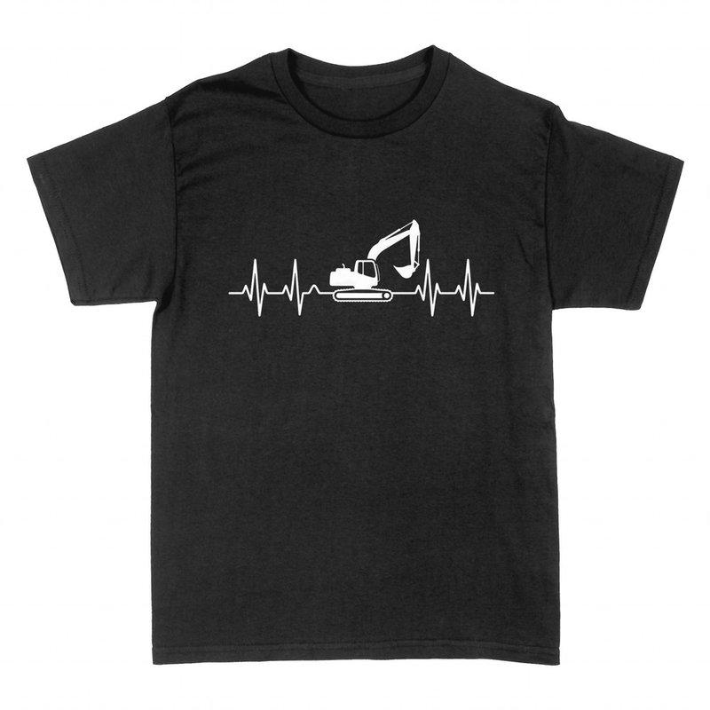 T-shirts: Bagger auf Herzschlaglinie