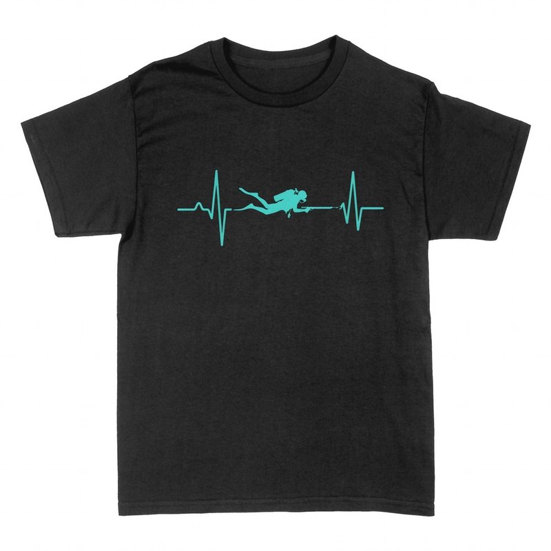 T-shirts: Taucher auf Herzschlaglinie