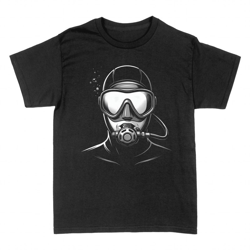 T-shirts: Taucher mit Tauchmaske und Atemregler