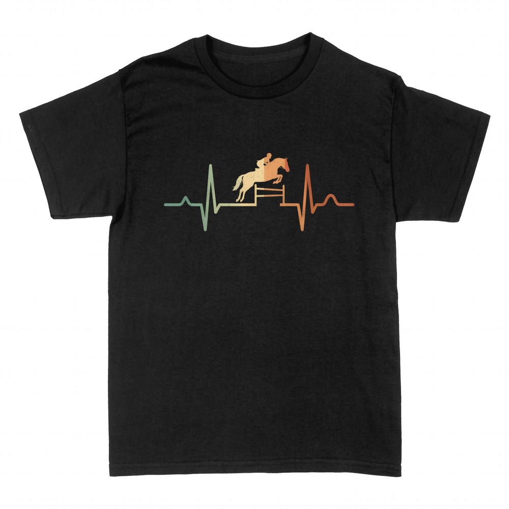 T-shirts: Springendes Pferd in der Herzschlaglinie