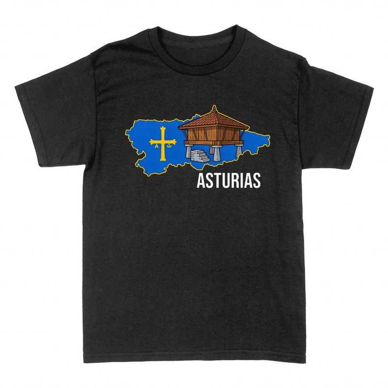 T-shirts: Asturien Horreo und Siegeskreuz