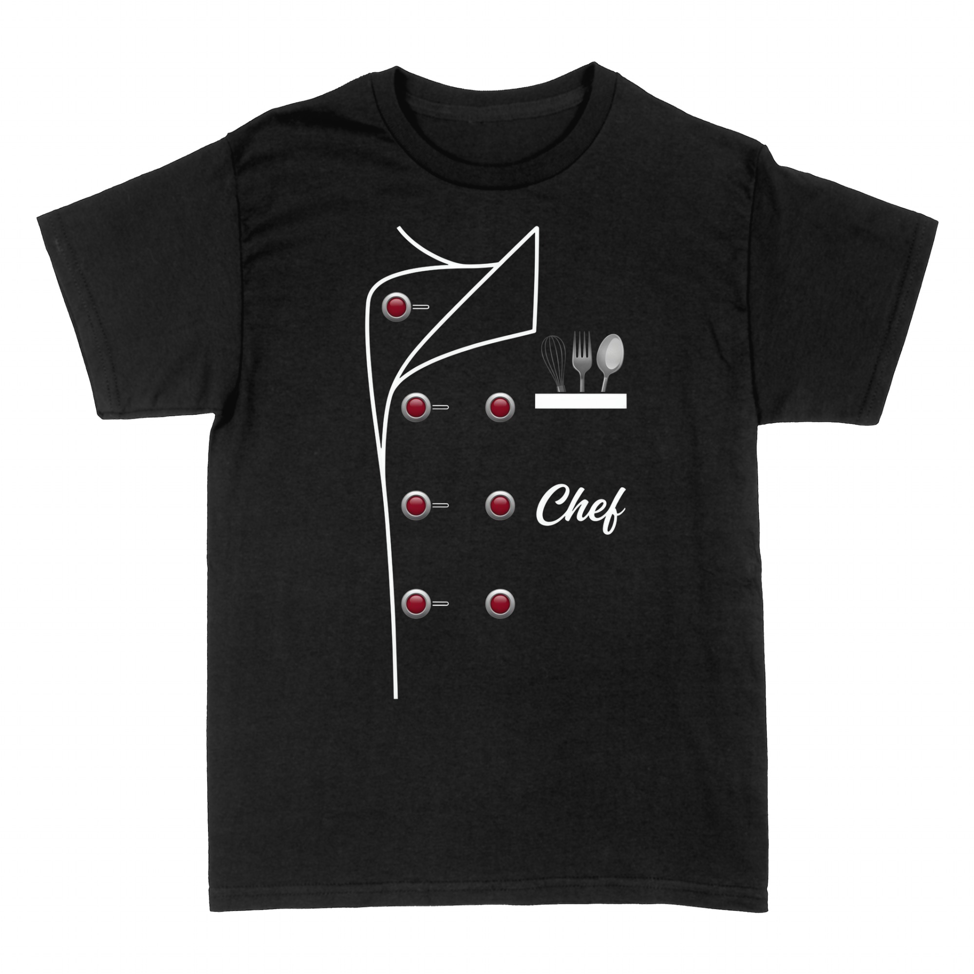 T-shirts: Kochjacke mit K&uuml;chenutensilien