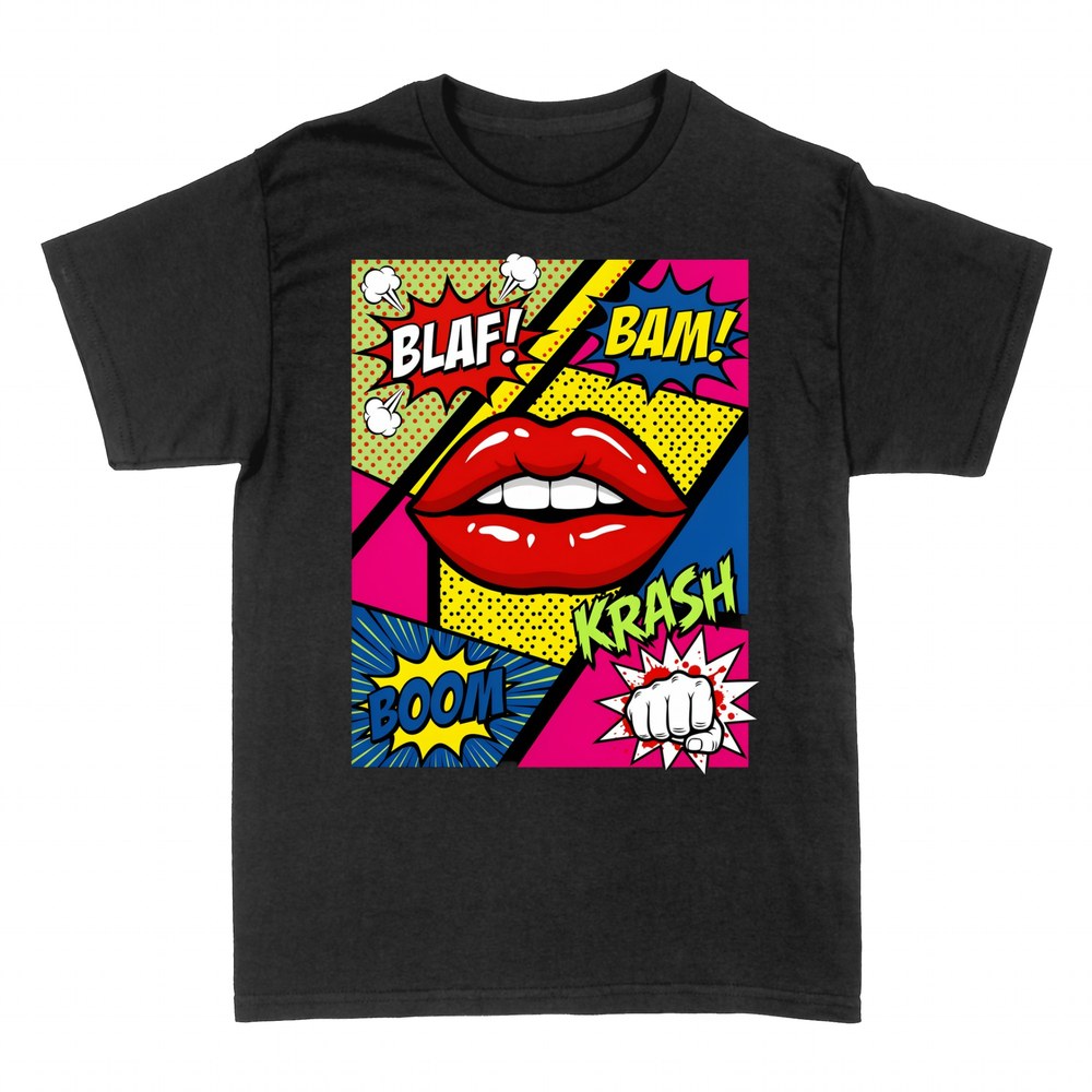 T-shirts: Pop-Art Comic Lippen
