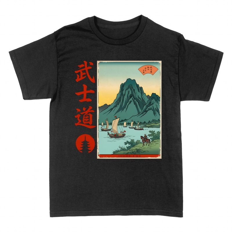 T-shirts: Bushido Ukiyo-e Samurai zu Pferd