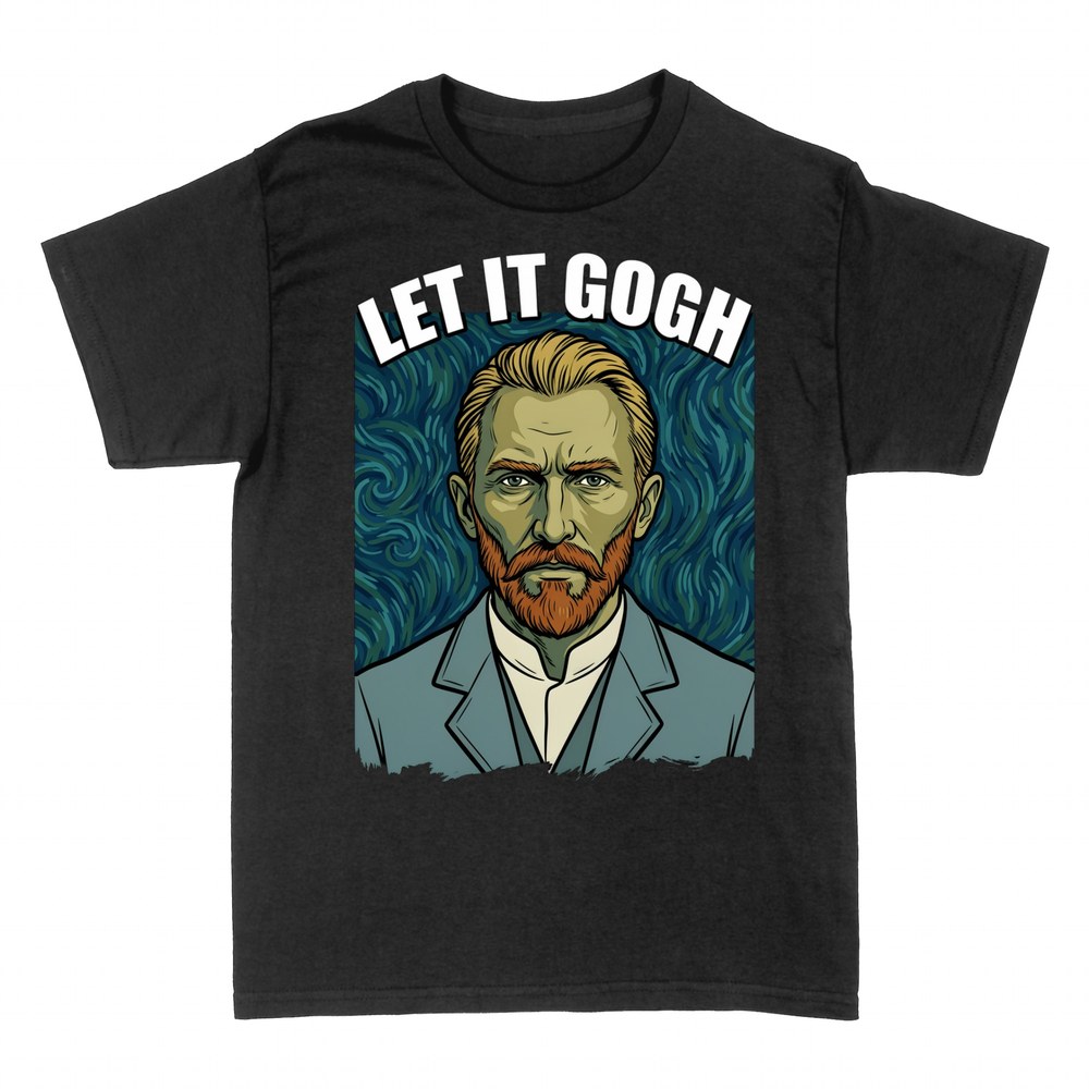 T-shirts: Van Gogh Let It Gogh Wortspiel-Portrait