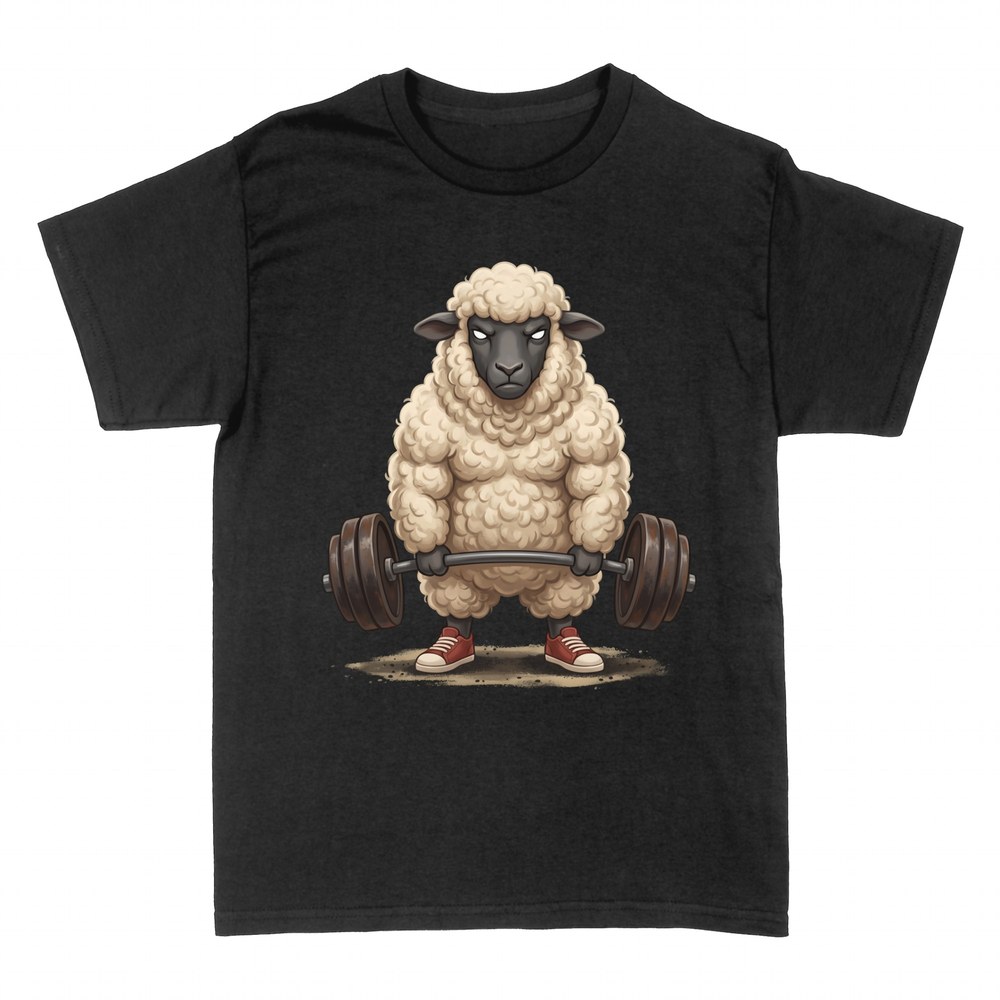 T-shirts: Muskul&ouml;ses Schaf beim Kreuzheben