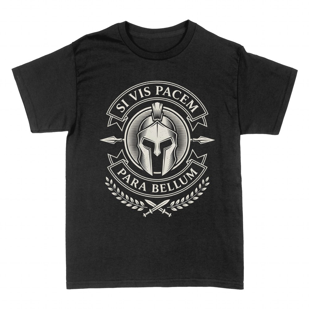 T-shirts: Si vis pacem para bellum Spartanerhelm