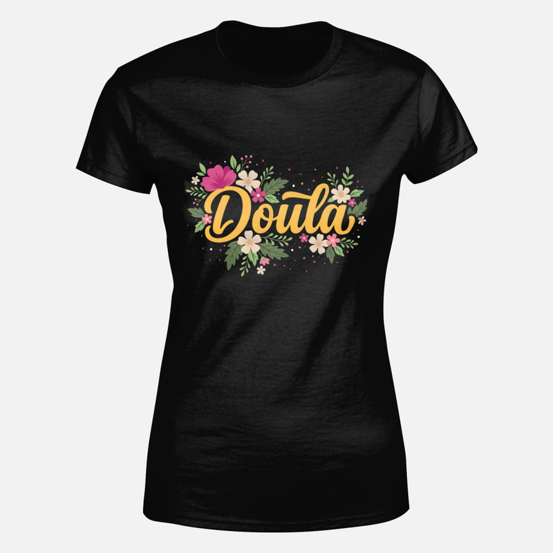 T-shirts: Florale Doula Geburtsbegleiterin