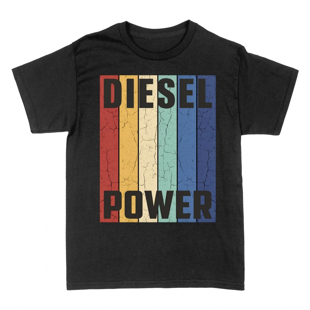 T-shirts: Diesel Power Retro-Streifen
