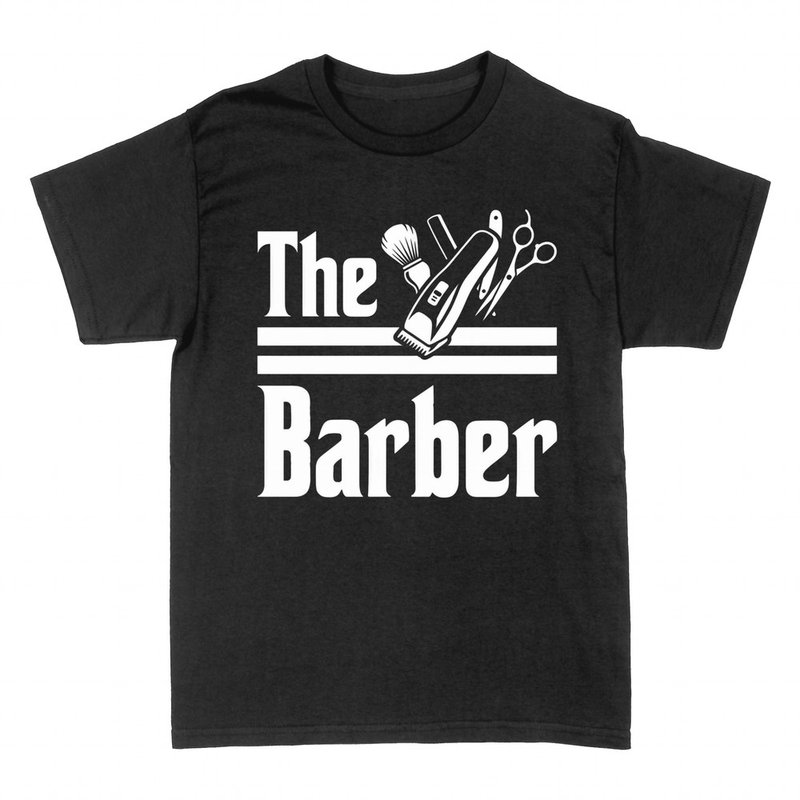 T-shirts: The Barber mit Haarschneider, Schere und Pinsel