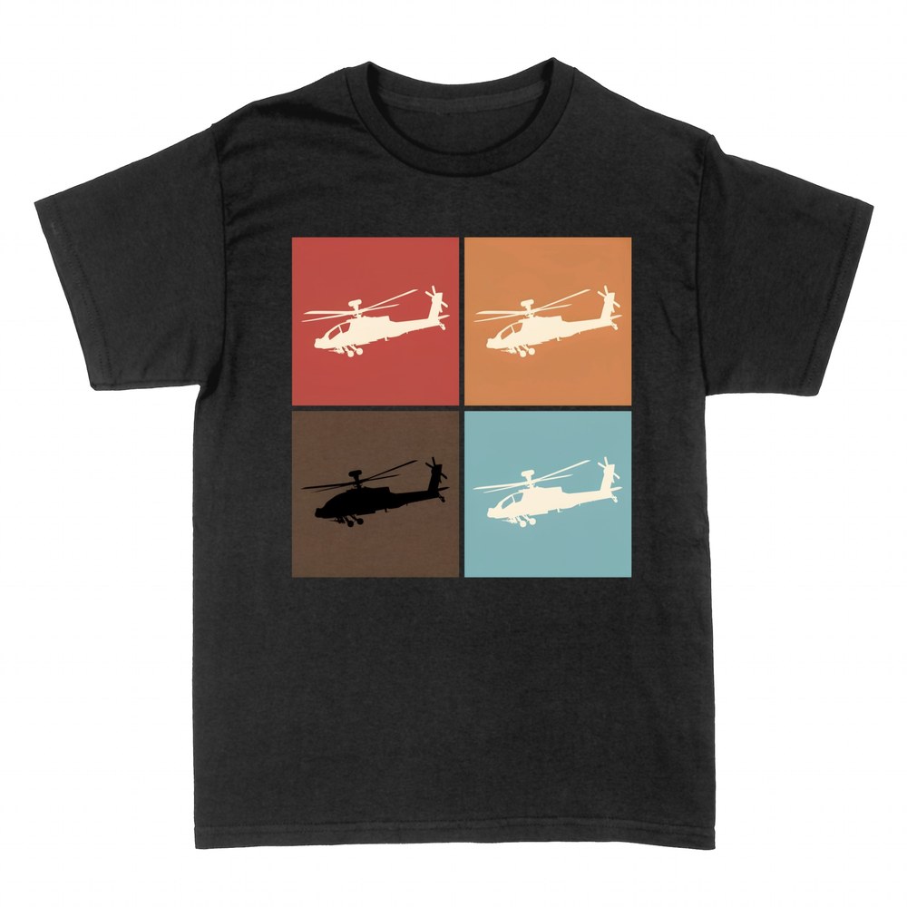 T-shirts: Apache-Hubschrauber im Pop-Art-Stil
