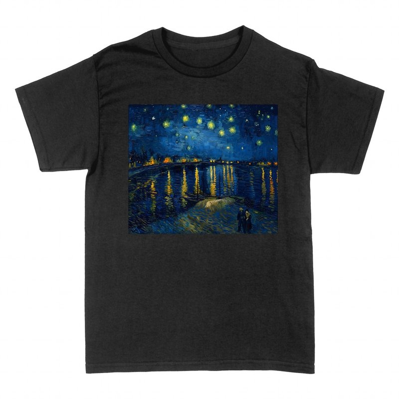 T-shirts: Van Gogh Sternennacht &uuml;ber der Rh&ocirc;ne