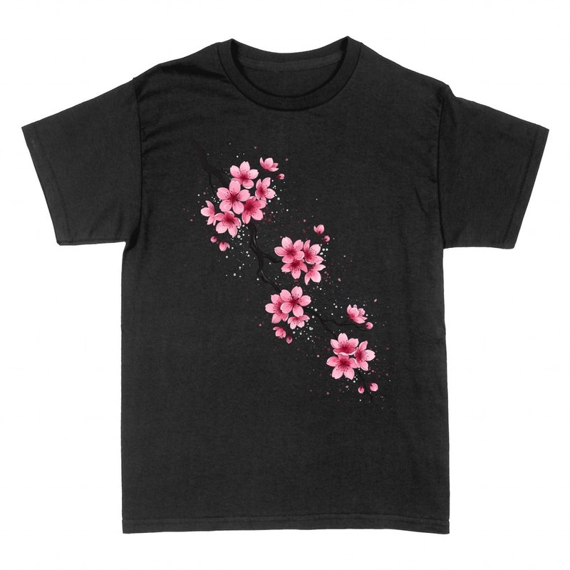 T-shirts: Kirschbl&uuml;tenzweig Sakura in Rosa