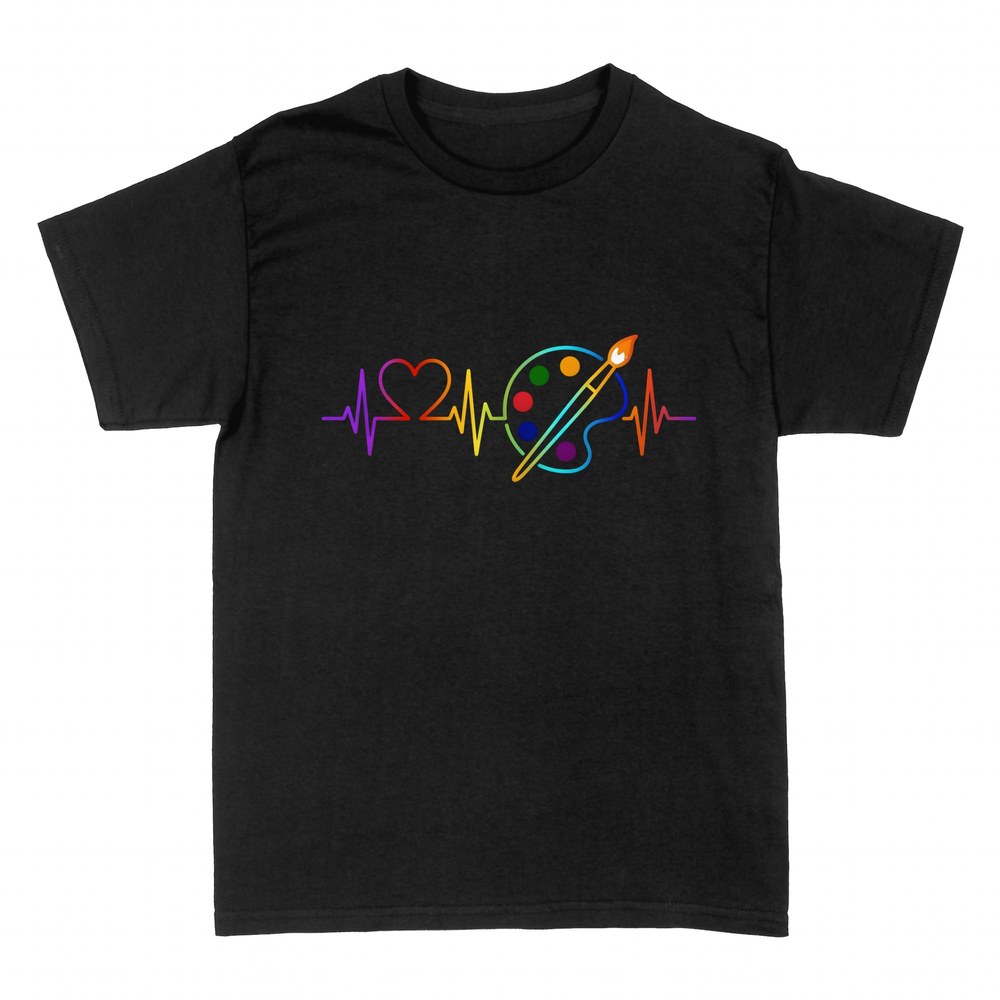 T-shirts: Herzschlag des Malers mit Palette und Pinsel