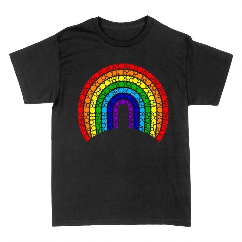 T-shirts: Regenbogen aus bunten Punkten