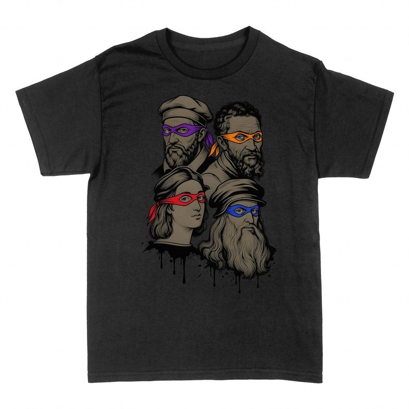 T-shirts: Renaissance-Meister mit Heldenmasken