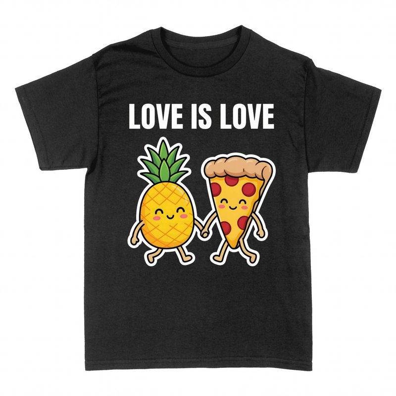 T-shirts: Ananas und Pizza verliebt 