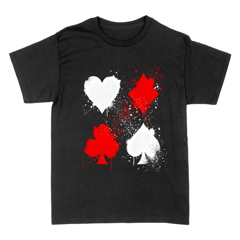 T-shirts: Kartenfarben im Tintenspritzer-Look