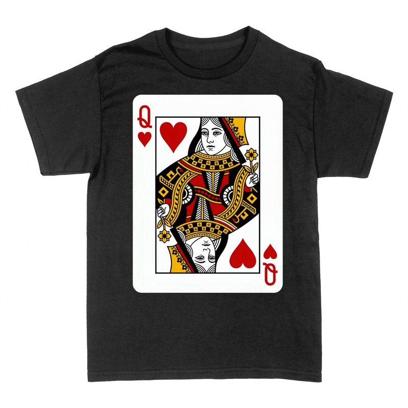 T-shirts: Herzdame, Spielkarte