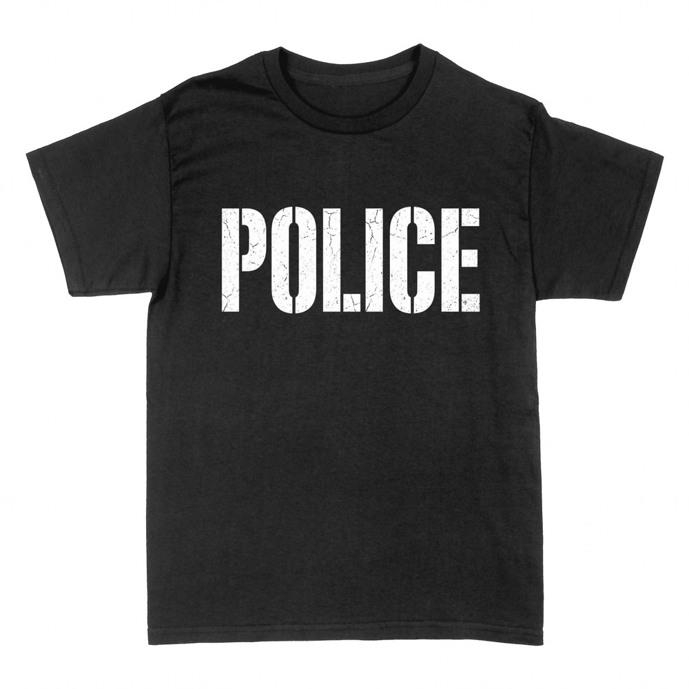 T-shirts: POLICE in Schablonenschrift