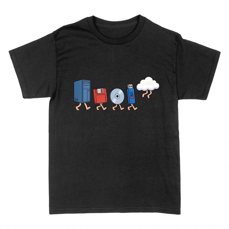 T-shirts: Evolution der Datenspeicherung zur Cloud