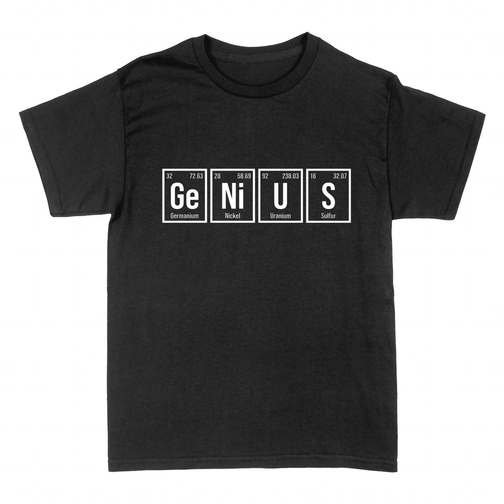 T-shirts: GENIUS aus Elementen des Periodensystems