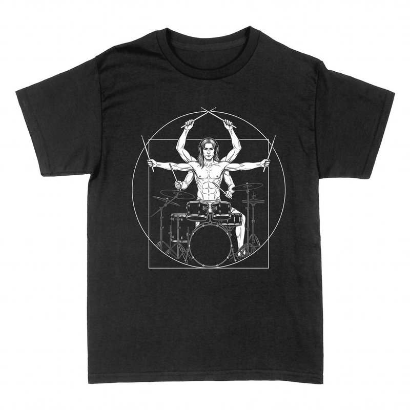 T-shirts: Vitruvianischer Schlagzeuger
