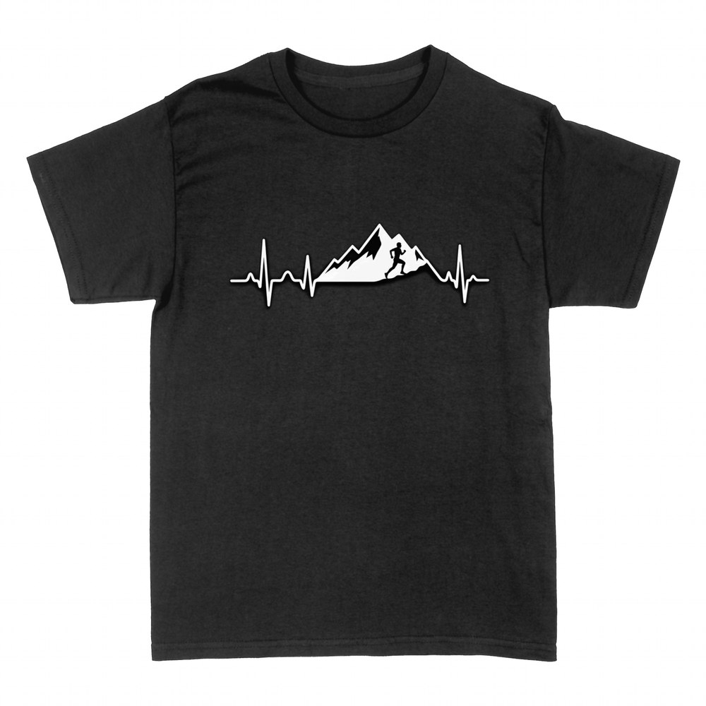 T-shirts: Herzschlag Berge mit Traill&auml;ufer