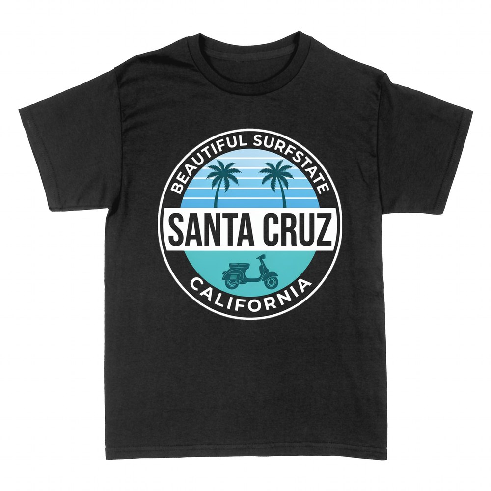 T-shirts: Santa Cruz California Retro-Surf-Emblem
